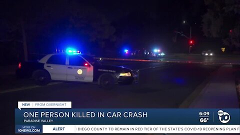 Person killed in car crash in paradise valley