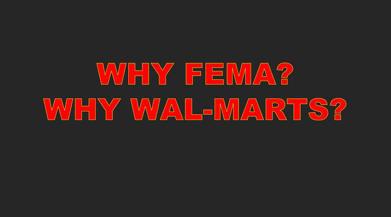 Why Wal-Mart? Why FEMA?