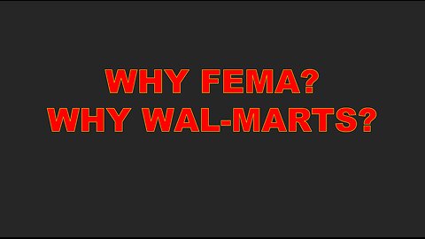 Why Wal-Mart? Why FEMA?