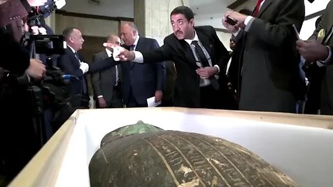 Egypt receives rare sarcophagus lid from the U.S.