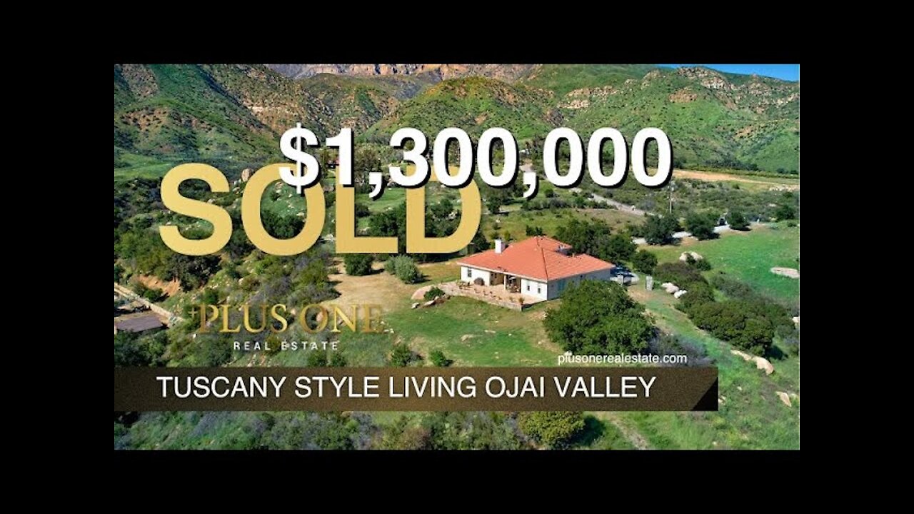 SOLD by Josh Reef | $1,300,000 Tuscany Style Living in Ojai Valley, Santa Paula, California