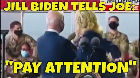 "Joe, Pay Attention" - Jill Biden tells Joe Biden to Pay Attention during her Speech 🤦‍♂️