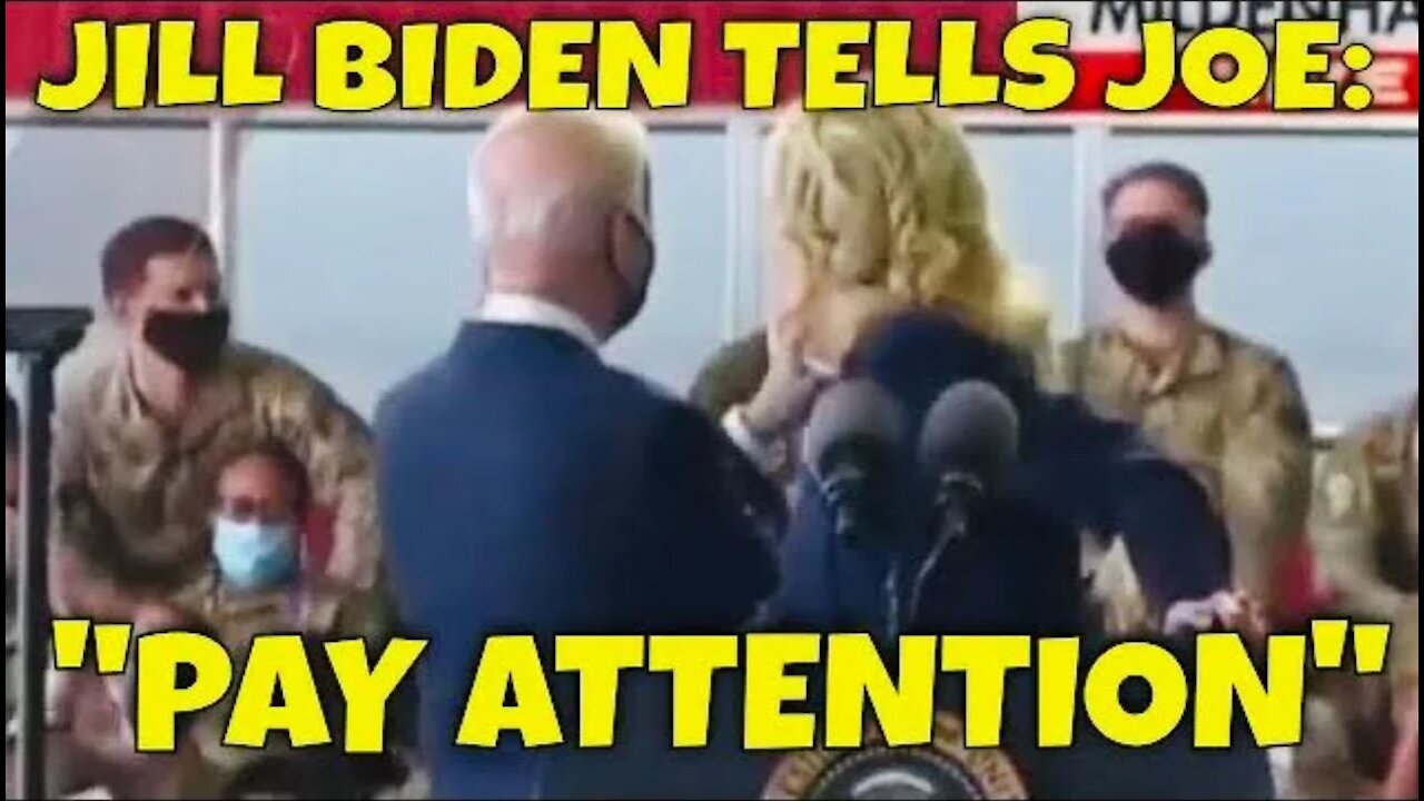 "Joe, Pay Attention" - Jill Biden tells Joe Biden to Pay Attention during her Speech 🤦♂️