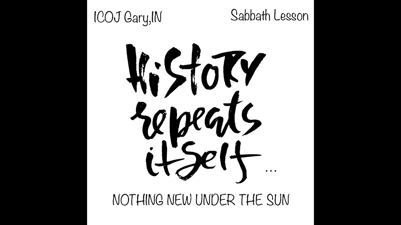HISTORY REPEATS ITSELF... NOTHING NEW UNDER THE SUN