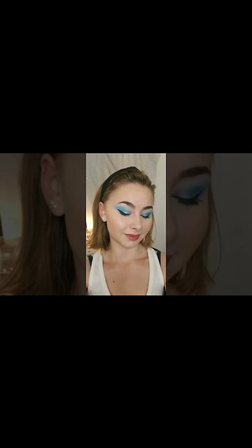#shorts blue eyeshadow from colourpop fade into hue palette