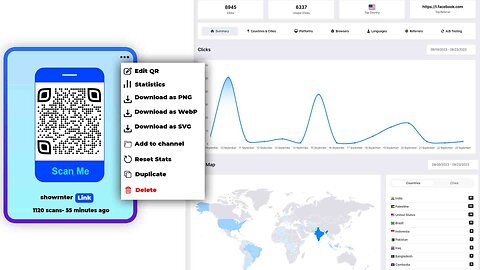 Trackable and unlimited QR code generator