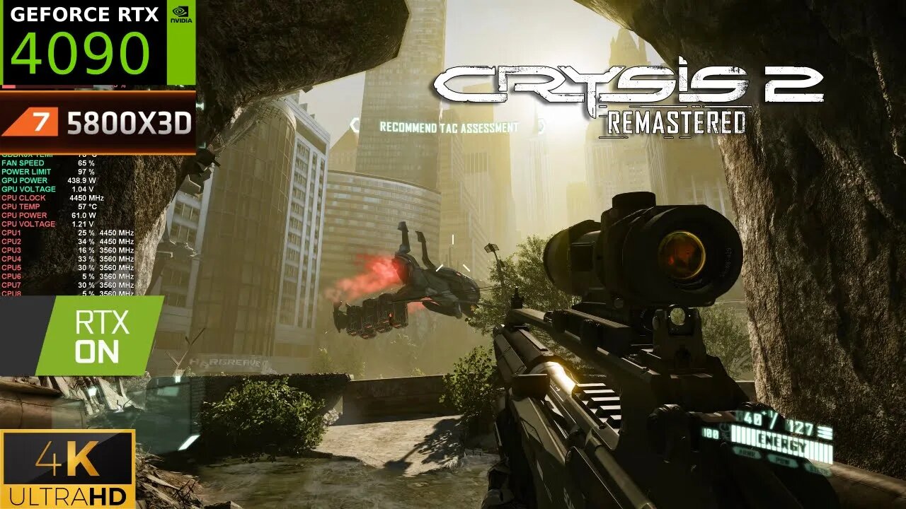 Crysis 2 Remastered | RTX 4090 4K Ray Tracing ON | Ryzen 7 5800X3D