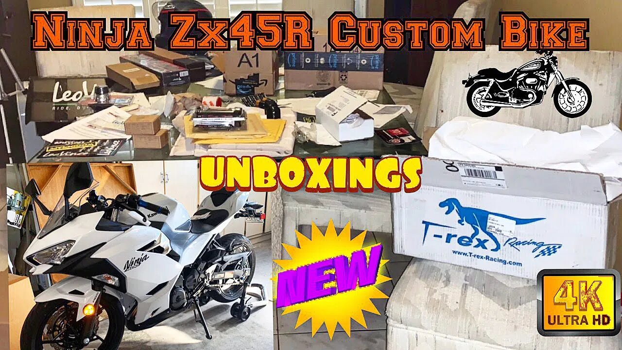 2020 NINJA 400 Build Ep# 01| UNBOXING LEOVINCE,T-REX,TST,WOODCRAFT,12V Adaptors