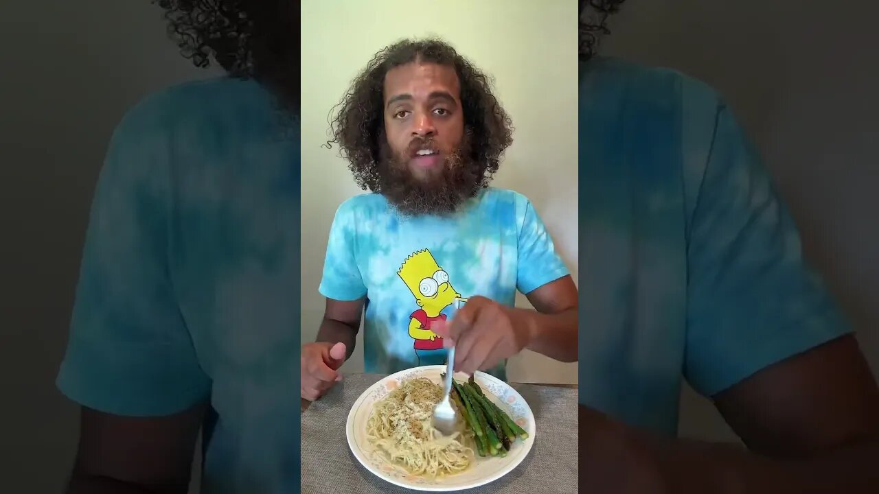 Italian pasta and asparagus live with Rock Mercury on tiktok