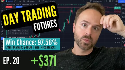 WATCH ME TRADE (Full Session) | +$371 WIN | DAY TRADING Nasdaq Futures Trading Scalping Day Trading