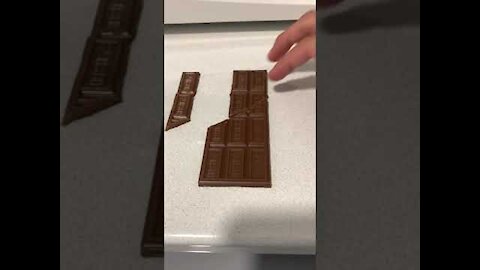 The famous trick of infinite chocolate bar