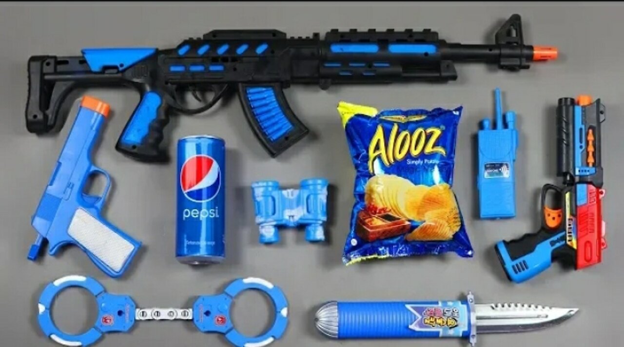 Guns toys potato chips pepsi can toys from the box