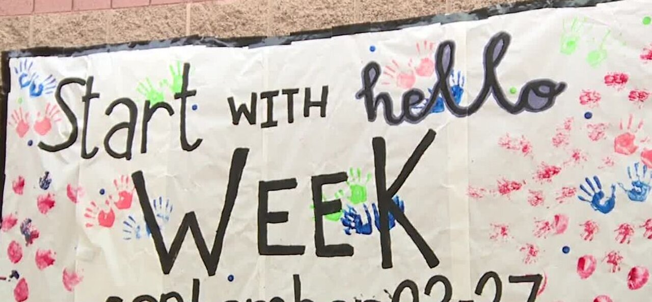 Middle school students participate in 'Start with Hello' week