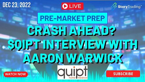 12/23/22 PreMarket Prep: Crash Ahead? + $QIPT Interview with Aaron Warwick