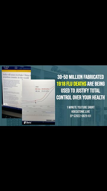 30-50 million fabricated 1918 flu deaths are being used to justify total control over your health