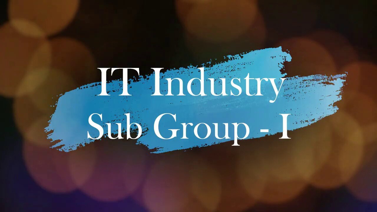 Business & Management Consulting || IT Industry Sub-Group 1 || IT Industry Overview