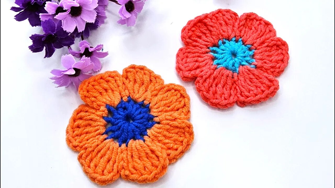 🌺The most beautiful flower is coming 👍 watch and start crochet now 👌#crochet