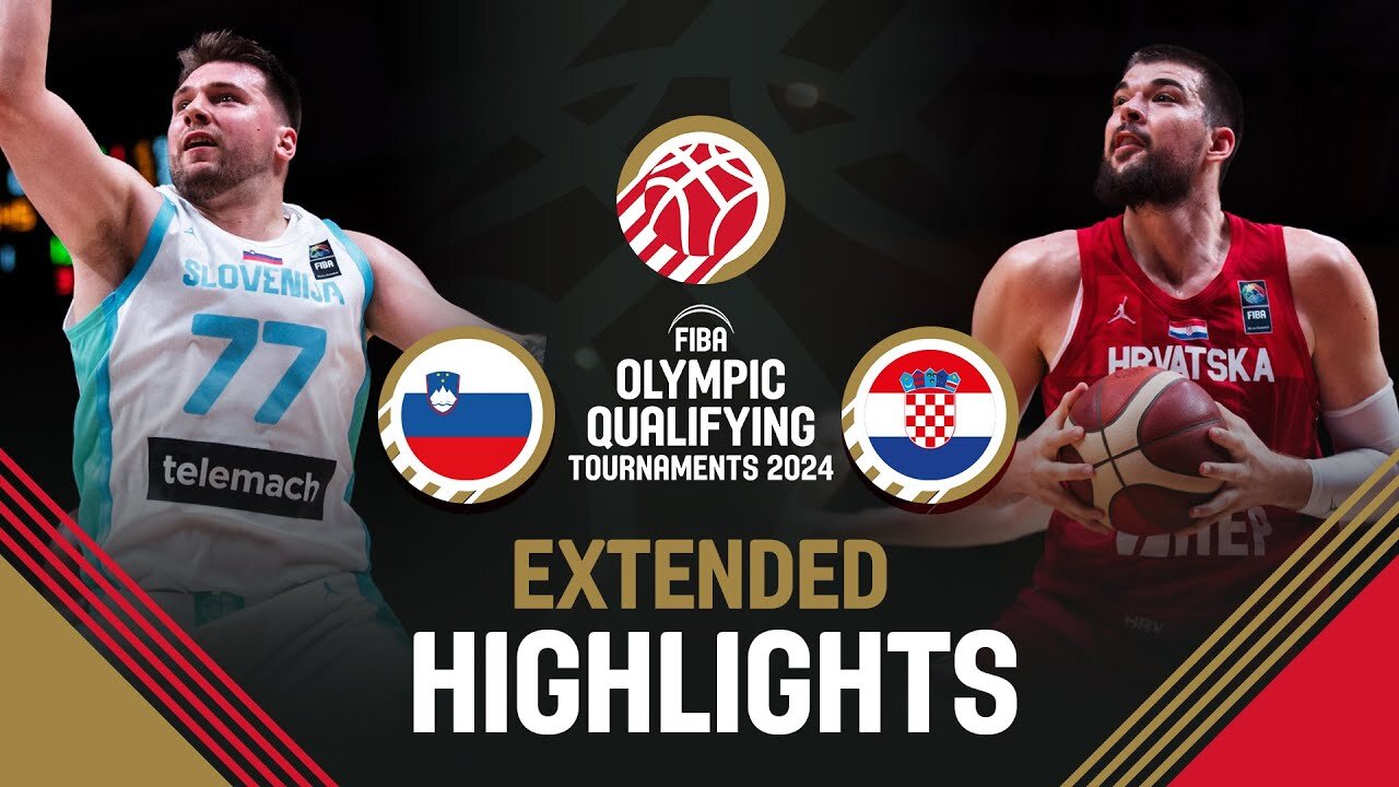 Slovenia 🇸🇮 vs Croatia 🇭🇷 - Extended Highlights - FIBA OQT 2024 Greece