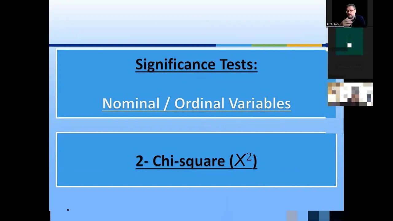 Chi-square and Crosstab Online Class Session