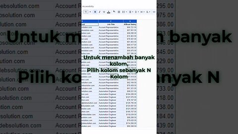 Menambahkan Kolom dan Baris - Google Sheets Tips & Tricks #belajaronline #googlesheets