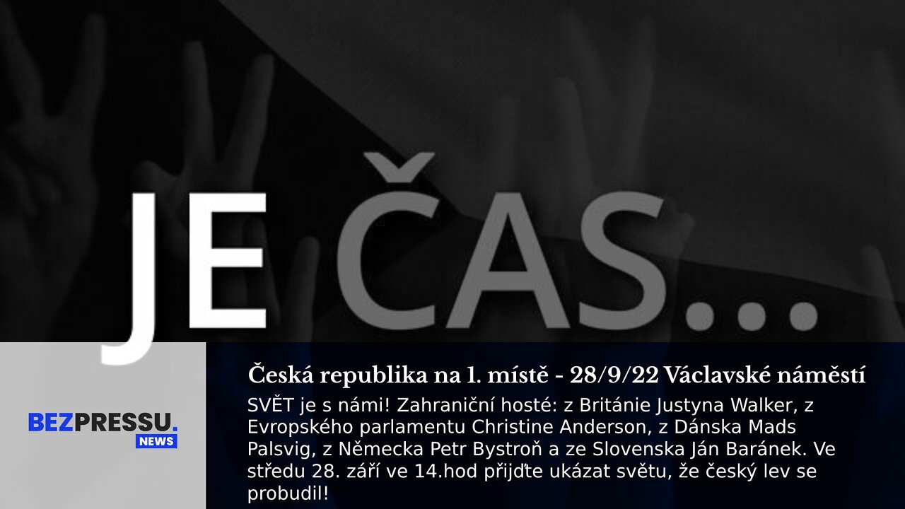 Česká republika na 1. místě - 28/9/22 Václavské náměstí