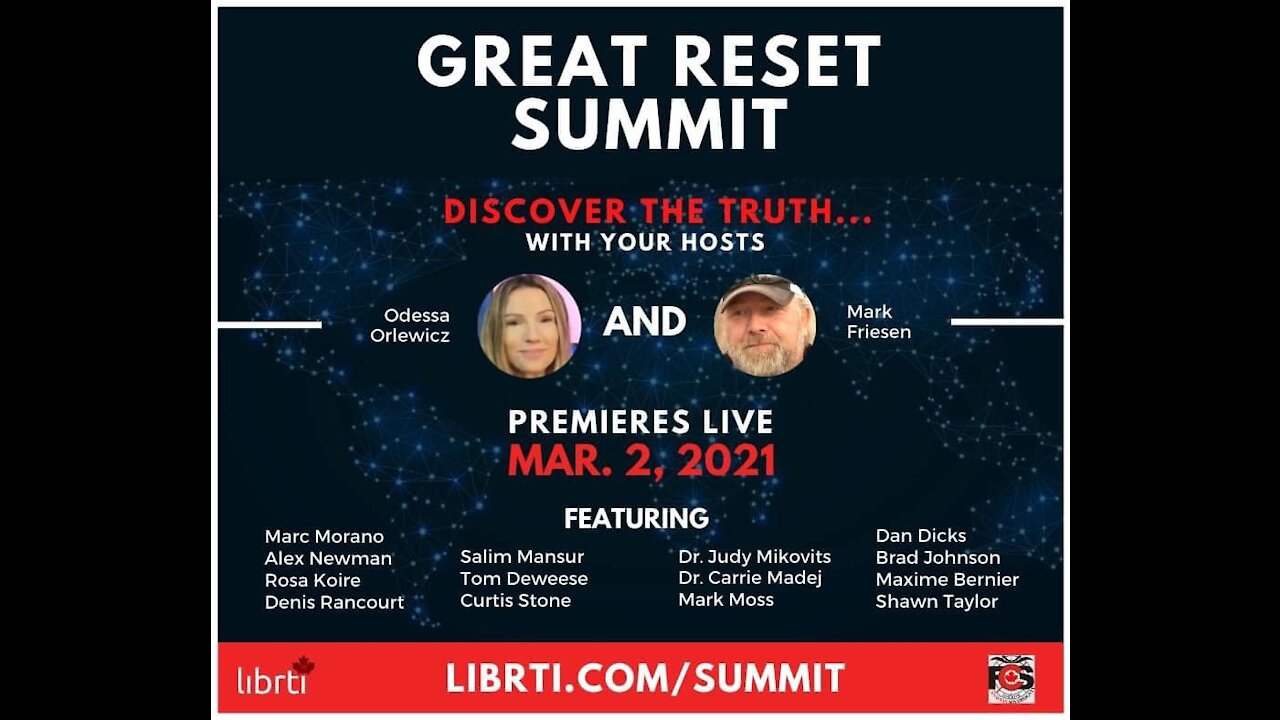 Great Reset Summit - Premiere Episode -Marc Morano & Dr. Carrie Madej