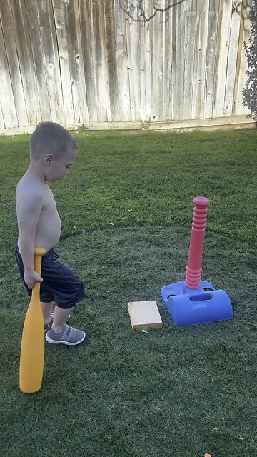 Maybe a future baseball player?