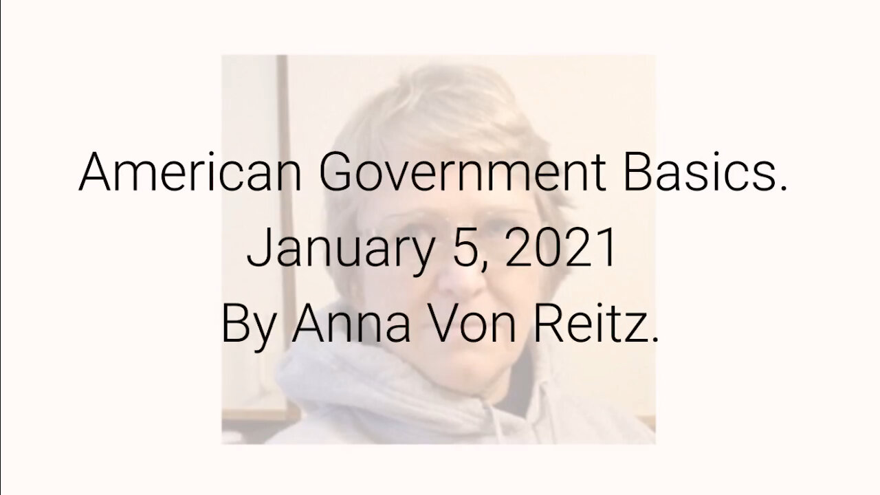 American Government Basics January 5, 2021 By Anna Von Reitz