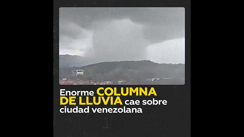 Observan un gran microrráfaga en La Victoria, Venezuela