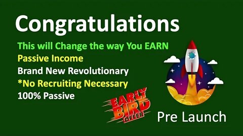 Brand NEW Passive Income Pre-Launch