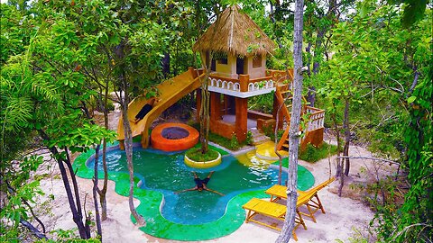 [Full Video] Building The Most Creative House,Groundwater Well & Modern Water slide To Swimming Pool