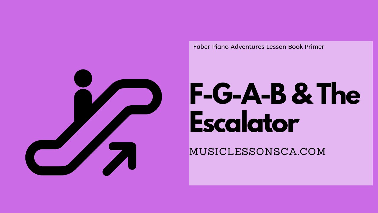 Piano Adventures Lesson Book Primer - FGAB and the Escalator