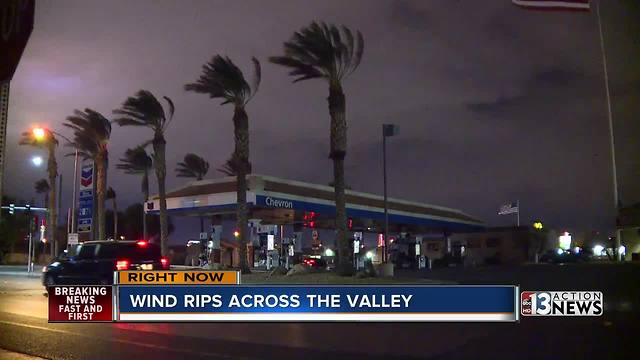 Wind whips through Las Vegas valley