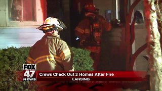 Crews check out homes after Lansing fire