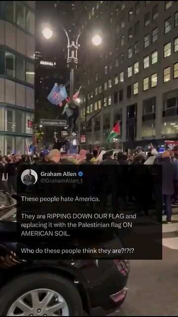 Tearing down US Flags and replacing with Palestinian Flags - ON US SOIL!!!