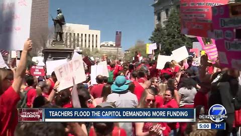 Leaders urge Colorado teachers to 'keep fighting' for better pay, funding after thousands rally