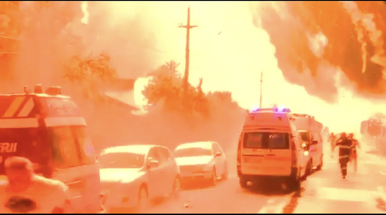 Explosions at a Romanian refueling station