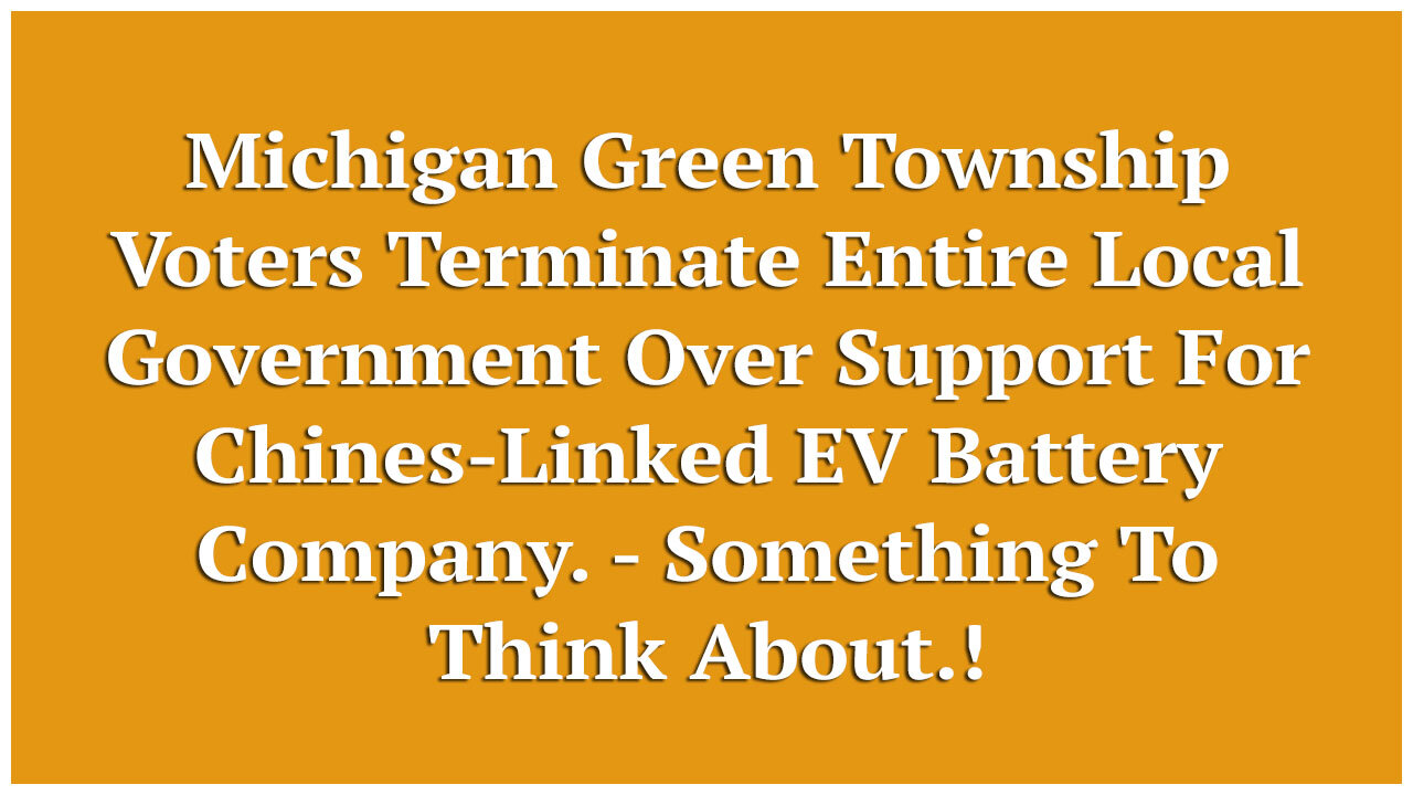 Michigan Green Township Voters Terminate Entire Local Government