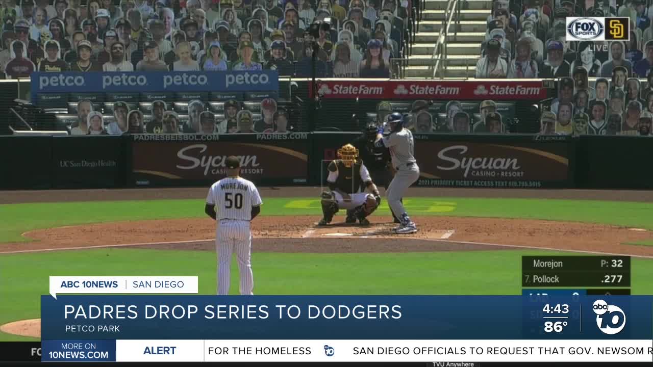 Padres drop series to Dodgers