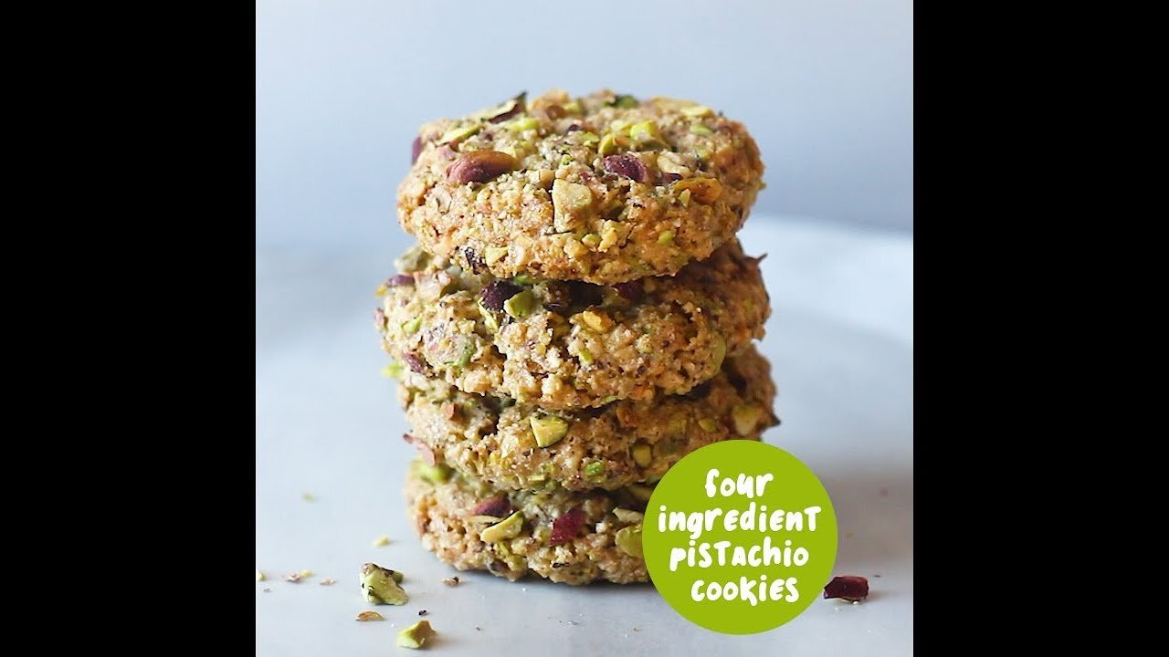 Vegan Four ingredient pistachio cookies Easy