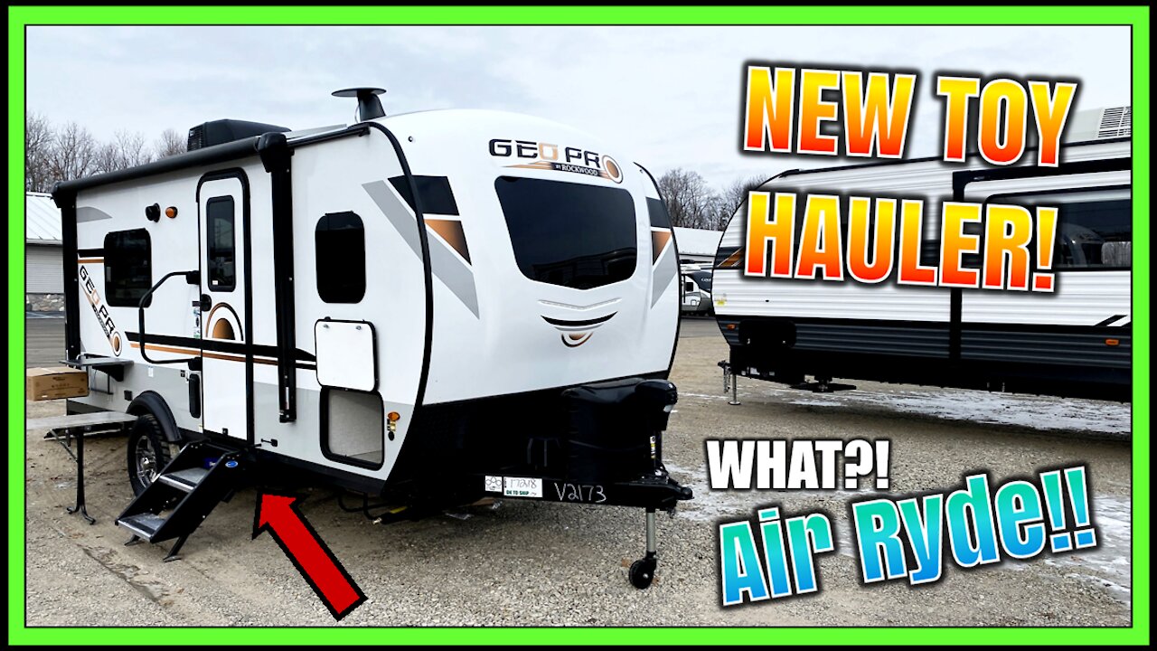 AIR RIDE Azdel Solar Mini Toy Hauler! 2021 Rockwood Geo Pro 19FBTH