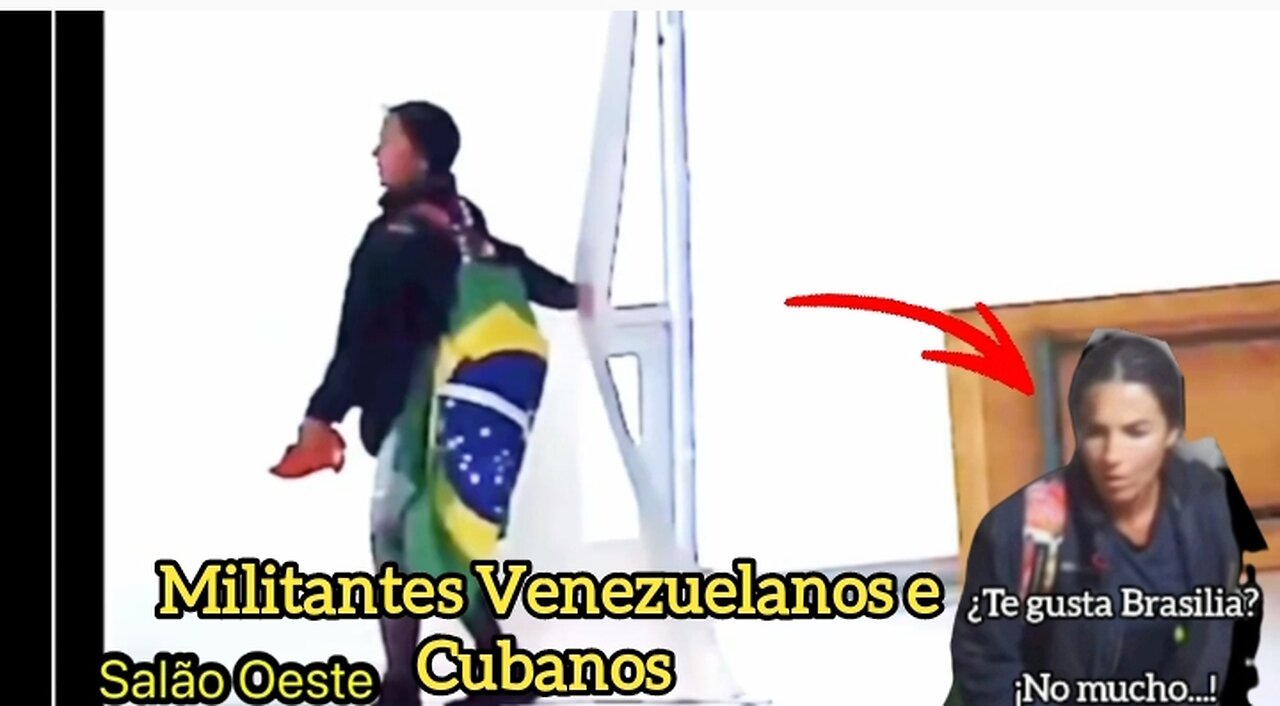 MILITANTES VENEZUELANOS E CUBANOS NO QUEBRA QUEBRA EM BRASÍLIA 8/1 Flávio Dino estava segurando a tropa até que eles pudessem o muro.