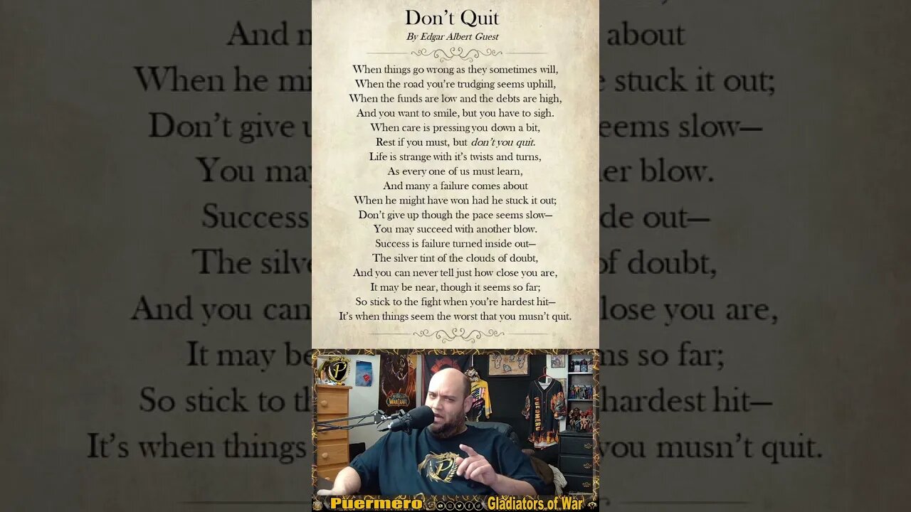 "Don't Quit" By Edgar Albert Guest