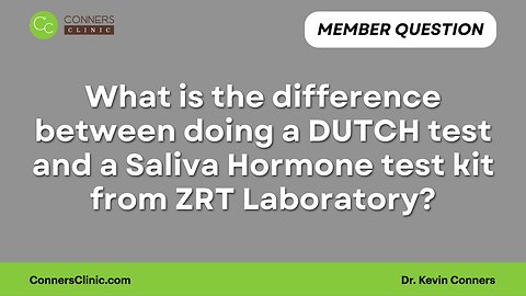 What is the difference between doing a DUTCH test and a Saliva Hormone test kit?