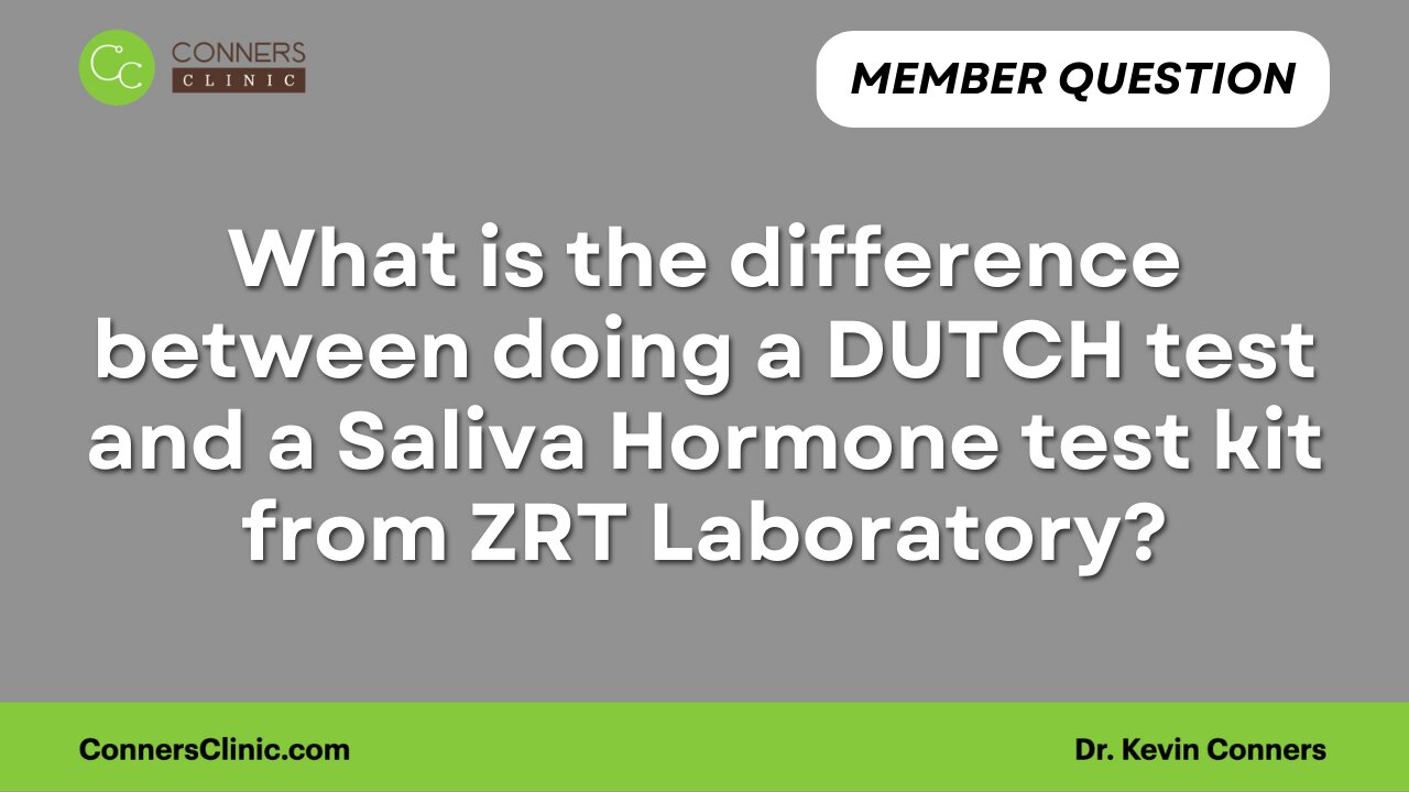 What is the difference between doing a DUTCH test and a Saliva Hormone test kit?