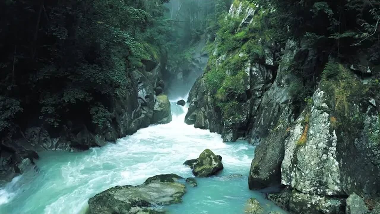 Peaceful Relaxing Music/ Stream Water for Meditation and Deep Sleep/ Calm Music/ Study Music