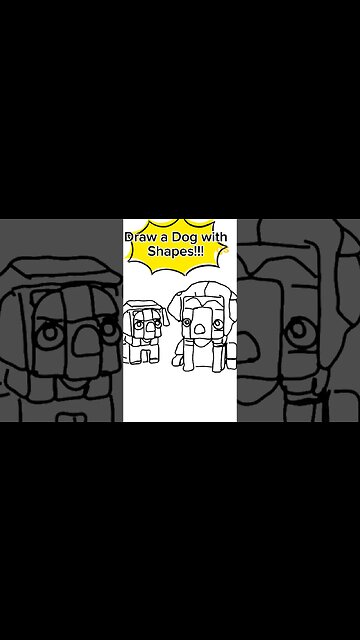 Draw a Dog Easy Using Shapes! #drawing #sketch