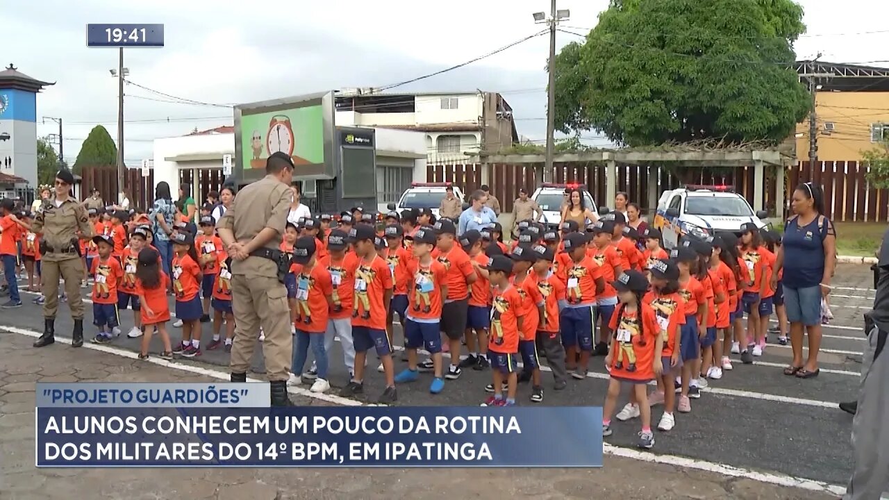 Projeto Guardiões: Alunos Conhecem um pouco da Rotina dos Militares do 14º BPM, em Ipatinga.