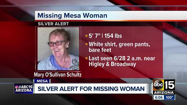 Silver alert issued for Mesa woman