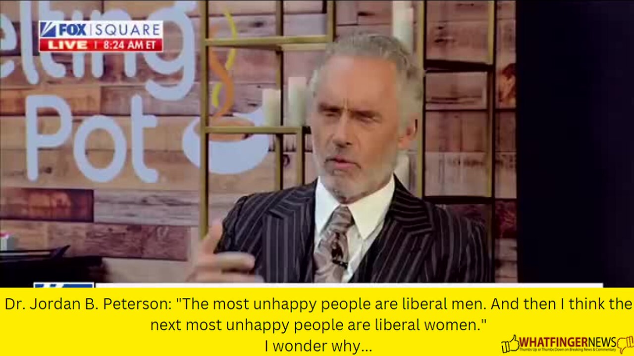 Dr. Jordan B. Peterson: The most unhappy people are liberal men.